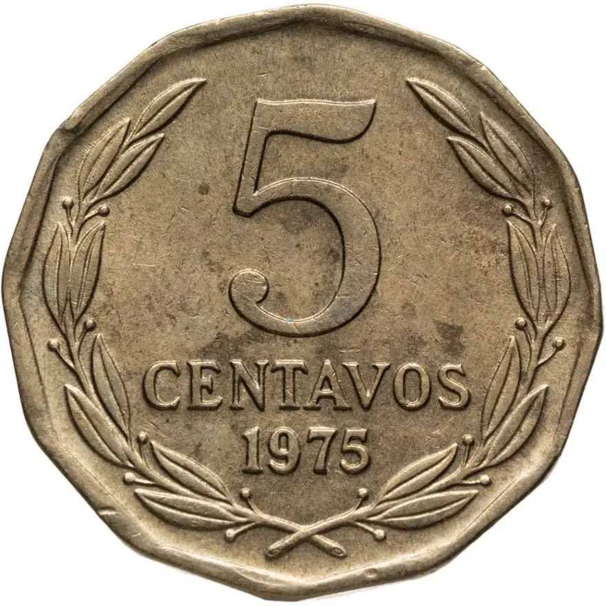 Чили 5 сентаво (centavos) 1975