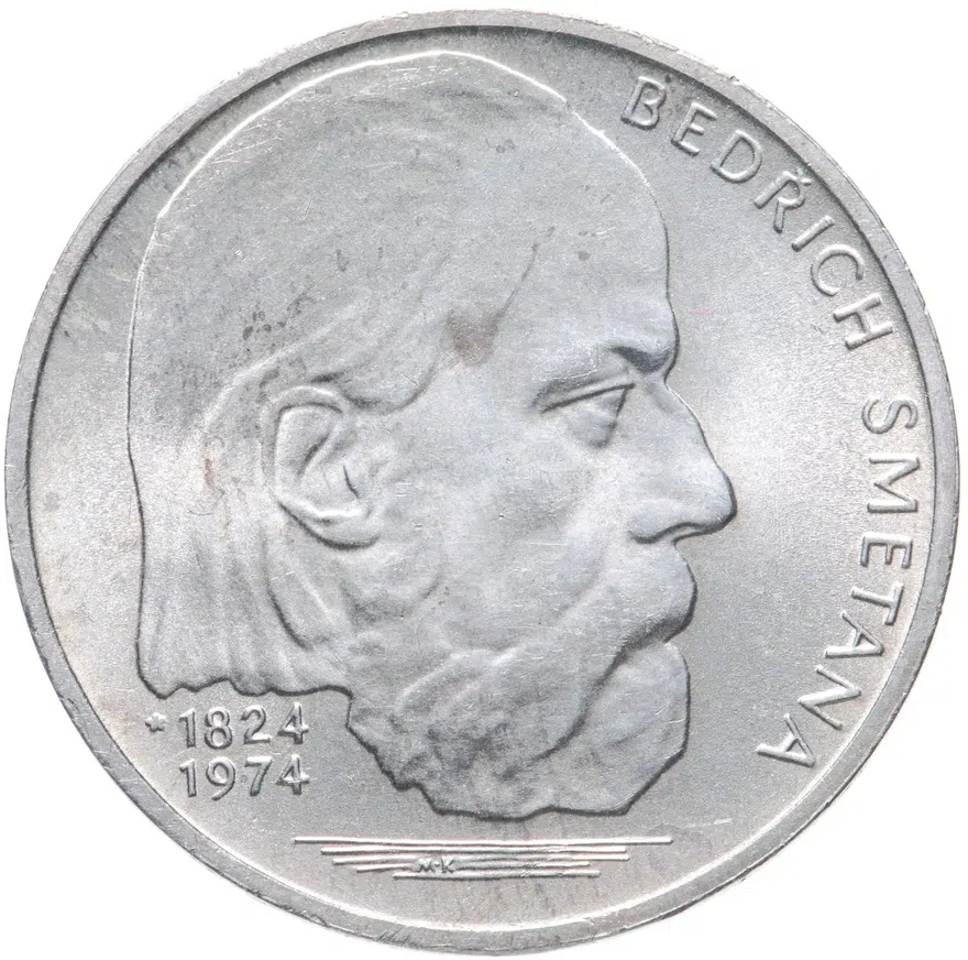 Чехословакия 100 крон (korun) 1974  150 лет со дня рождения Бедржиха Сметаны
