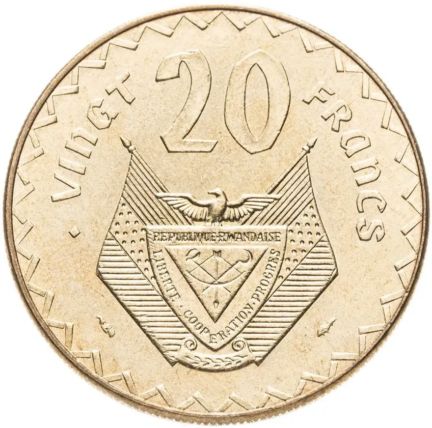 Руанда 20 франков (francs) 1977