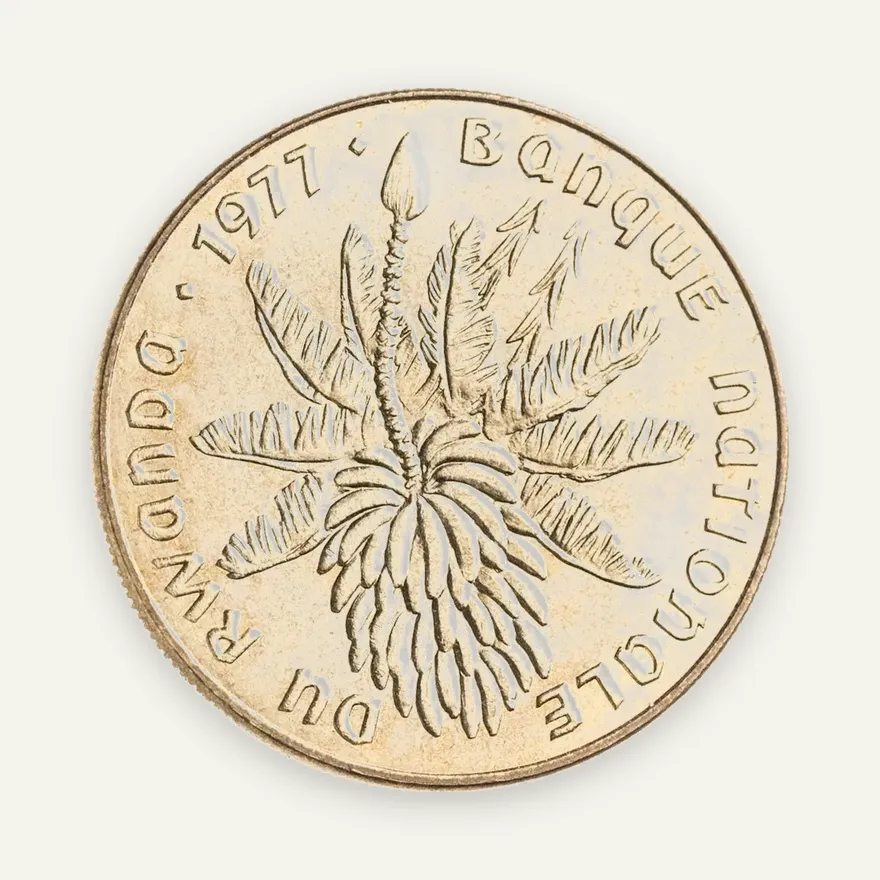 Руанда 20 франков (francs) 1977, реверс
