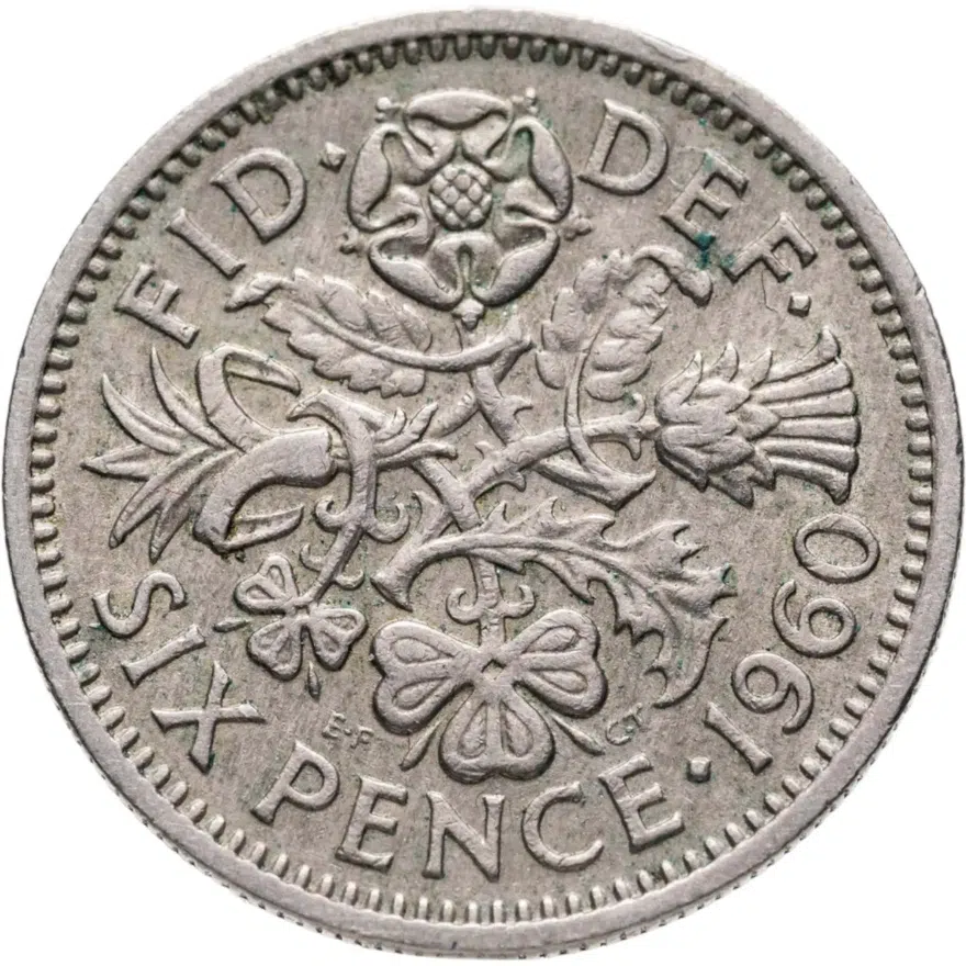 Великобритания 6 пенсов (pence) 1960