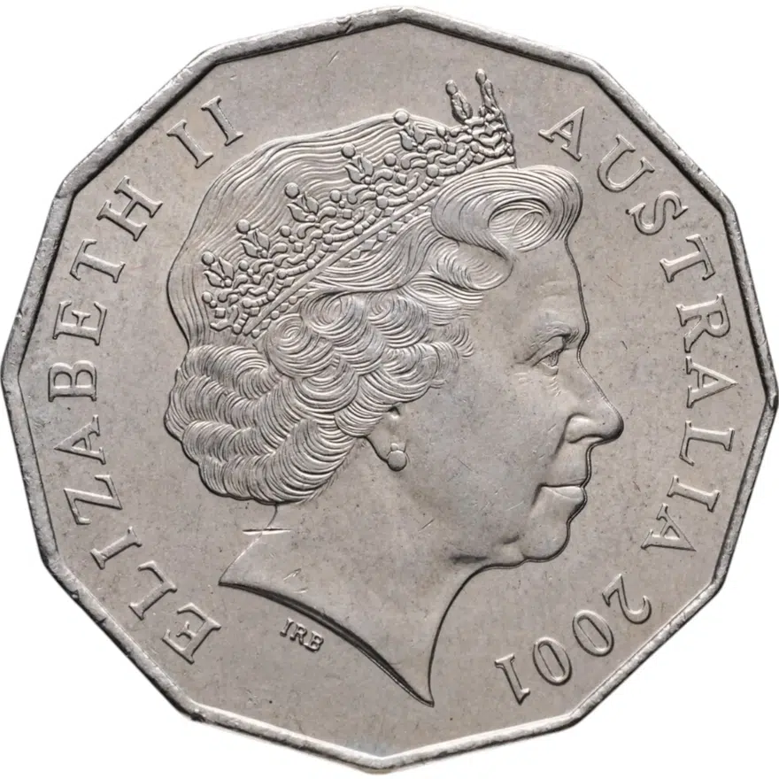Австралия 50 центов (cents) 2001  Столетие Федерации - Остров Норфолк, реверс