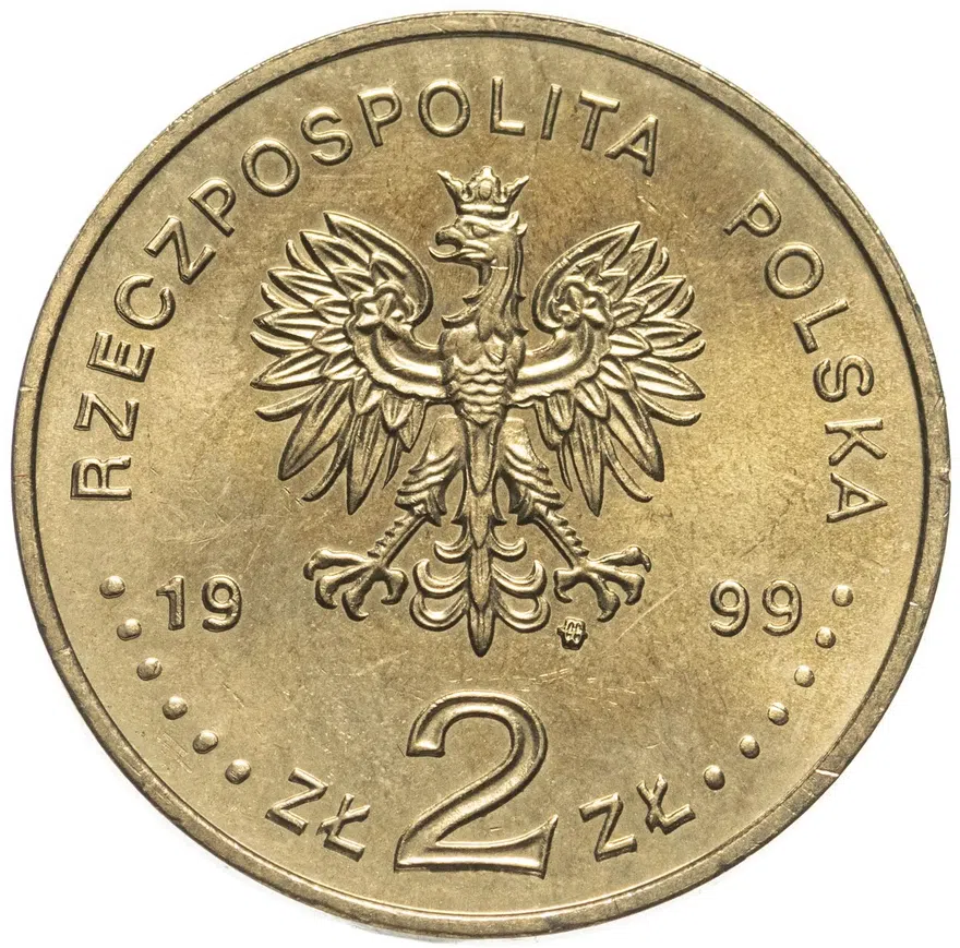 Польша 2 злотых (zlote) 1999  Польские путешественники - Эрнест Малиновский (1818-1899), реверс