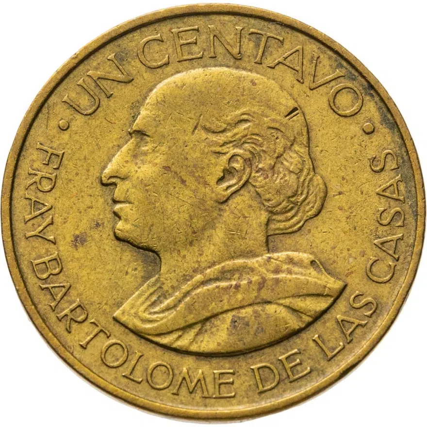 Гватемала 1 сентаво (centavo) 1958  Крупный шрифт надписи