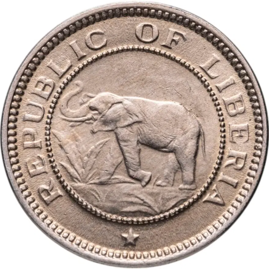 Либерия 1/2 цента (half cent) 1941, реверс