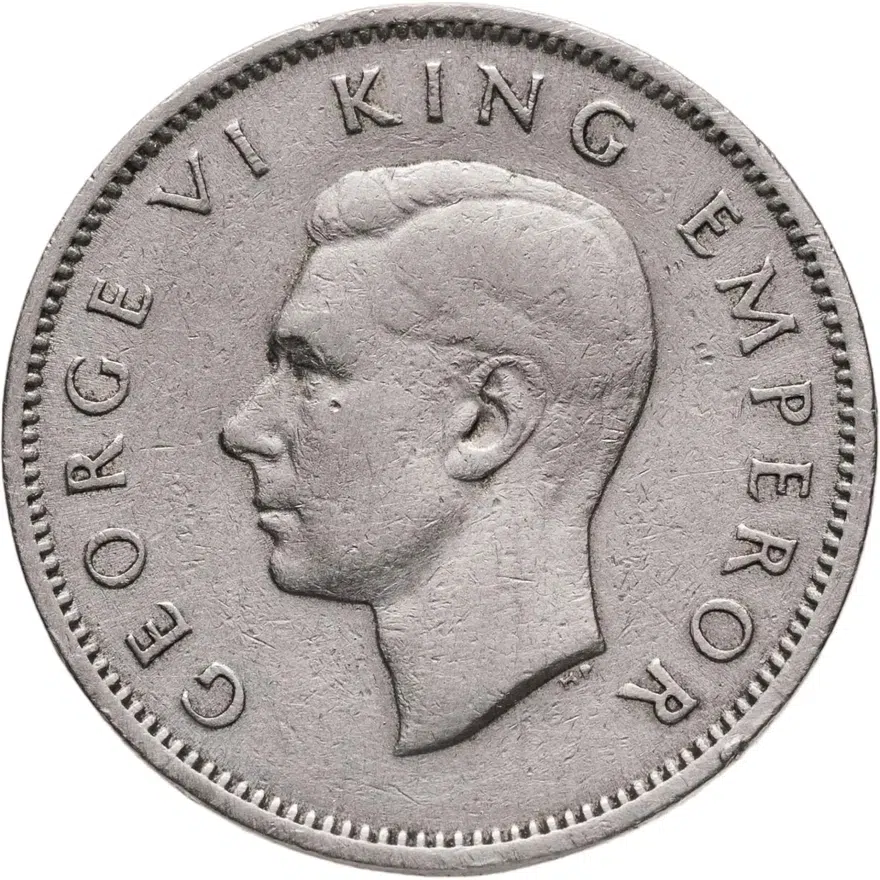 Новая Зеландия 1 шиллинг (shilling) 1947, реверс