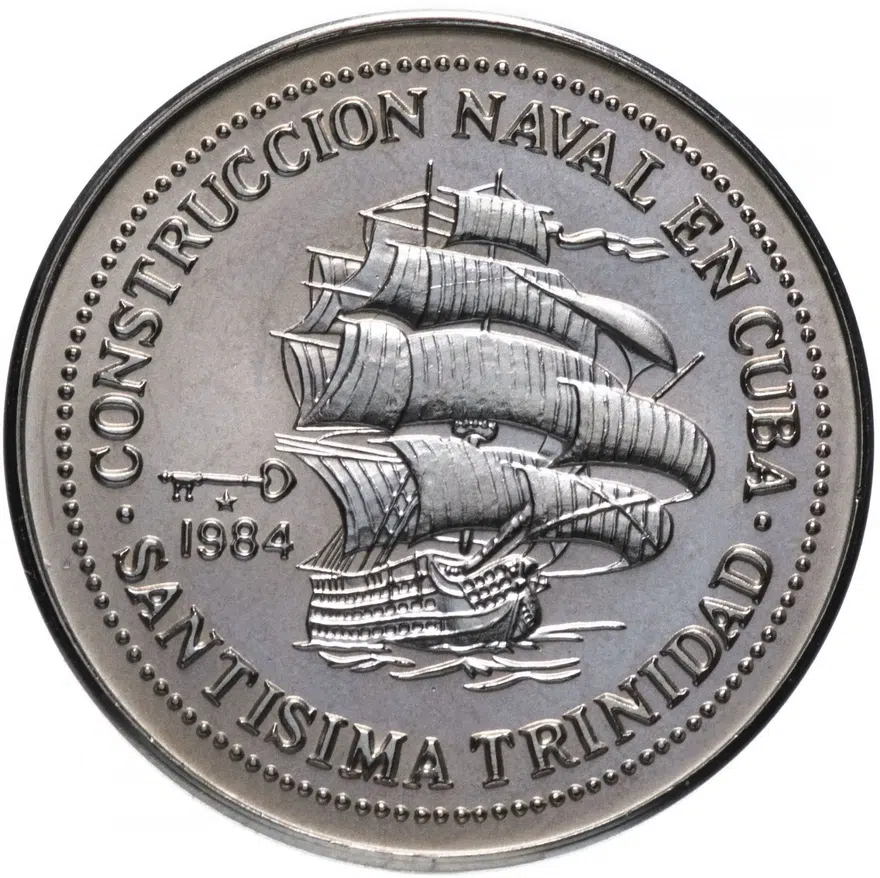 Куба 1 песо (peso) 1984 " Сантисима-Тринидад", аверс
