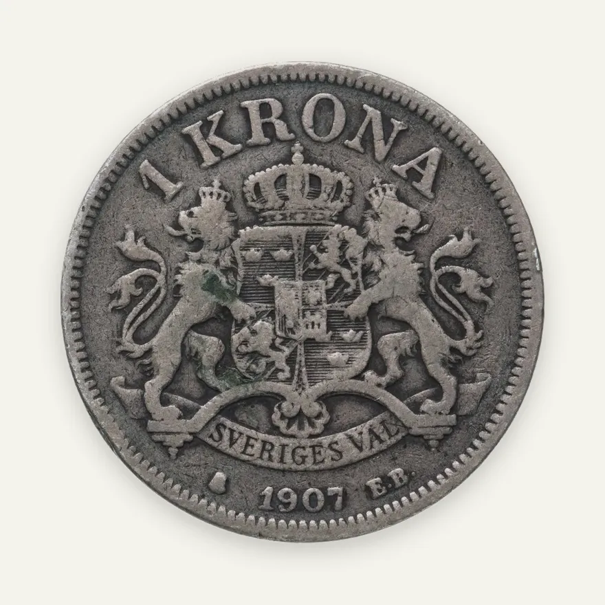 Швеция 1 крона (crown) 1907