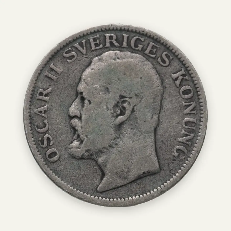 Швеция 1 крона (crown) 1907, реверс
