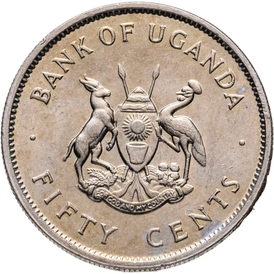 Уганда 50 центов (cents) 1976, реверс