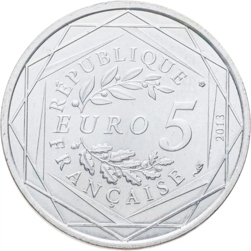 Франция 5 евро (euro) 2013  Братство, реверс