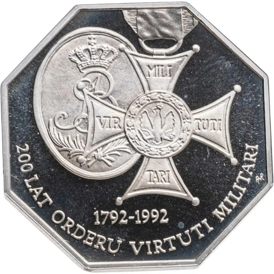 Польша 50000 злотых (zlotych) 1992  200 лет ордену Виртути Милитари, реверс