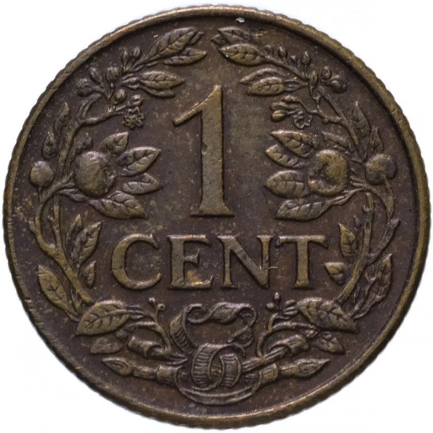 Кюрасао 1 цент (cent) 1944, реверс