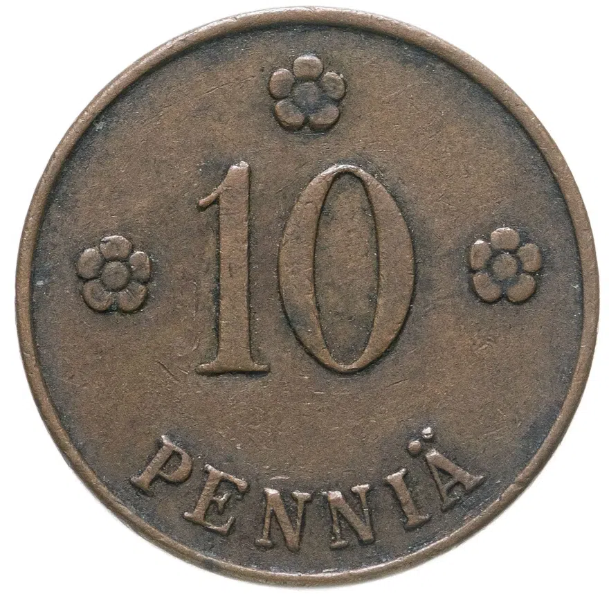 Финляндия 10 пенни (pennia) 1923