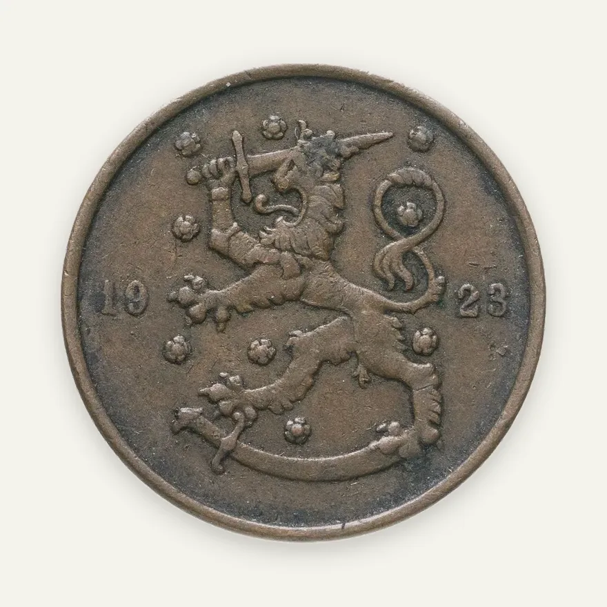 Финляндия 10 пенни (pennia) 1923, реверс
