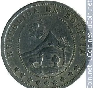 Боливия 5 сентаво (centavos) 1918, реверс
