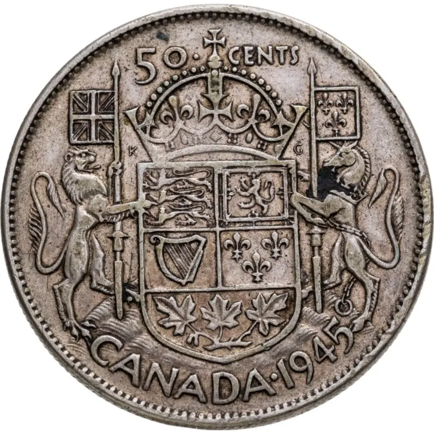Канада 50 центов (cents) 1945