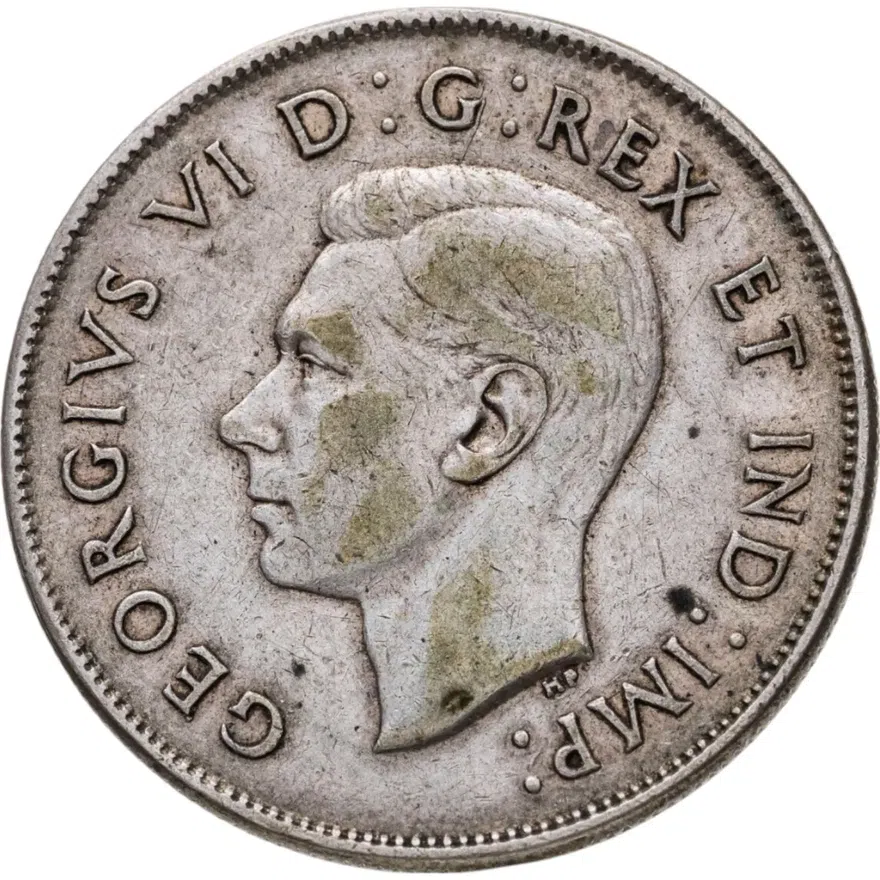 Канада 50 центов (cents) 1945, реверс