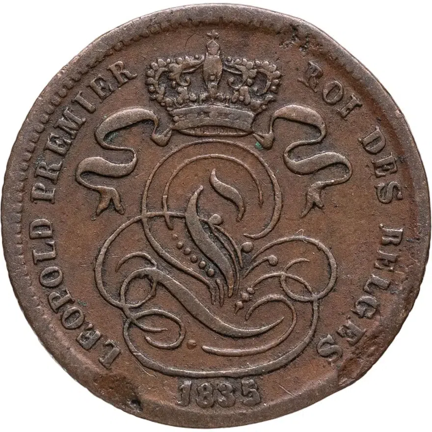 Бельгия 1 сантим (centime) 1835, аверс