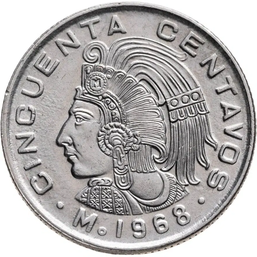 Мексика 50 сентаво (centavos) 1968