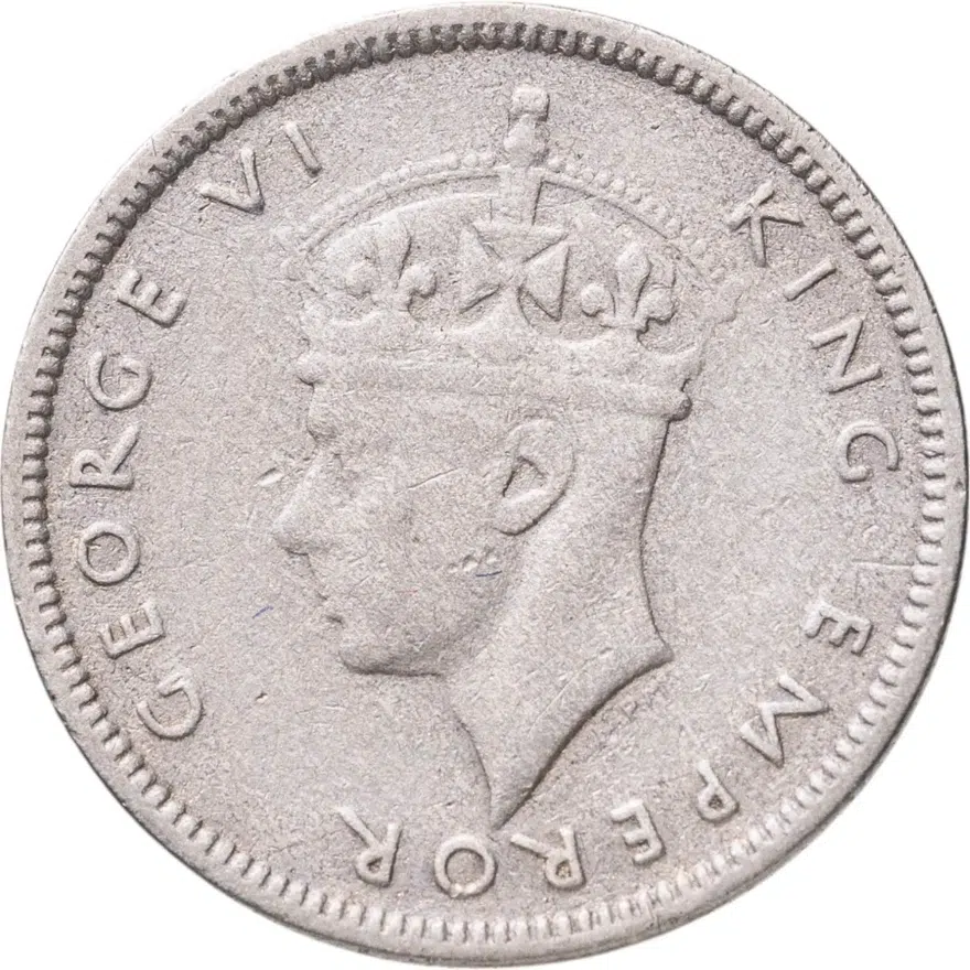 Сейшелы 25 центов (cents) 1944, реверс