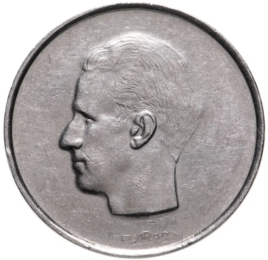 Бельгия 10 франков (francs) 1973  Надпись на голландском - 'BELGIE', реверс