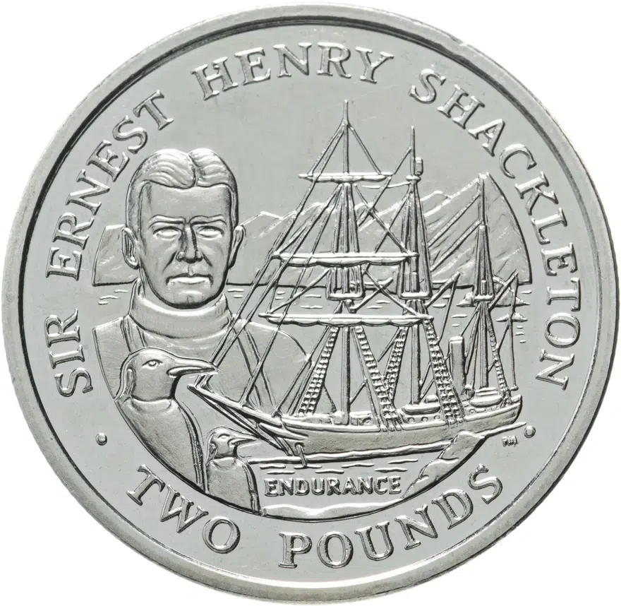 Южная Георгия 2 фунта (pounds) 2001  Сэр Эрнест Генри Шеклтон