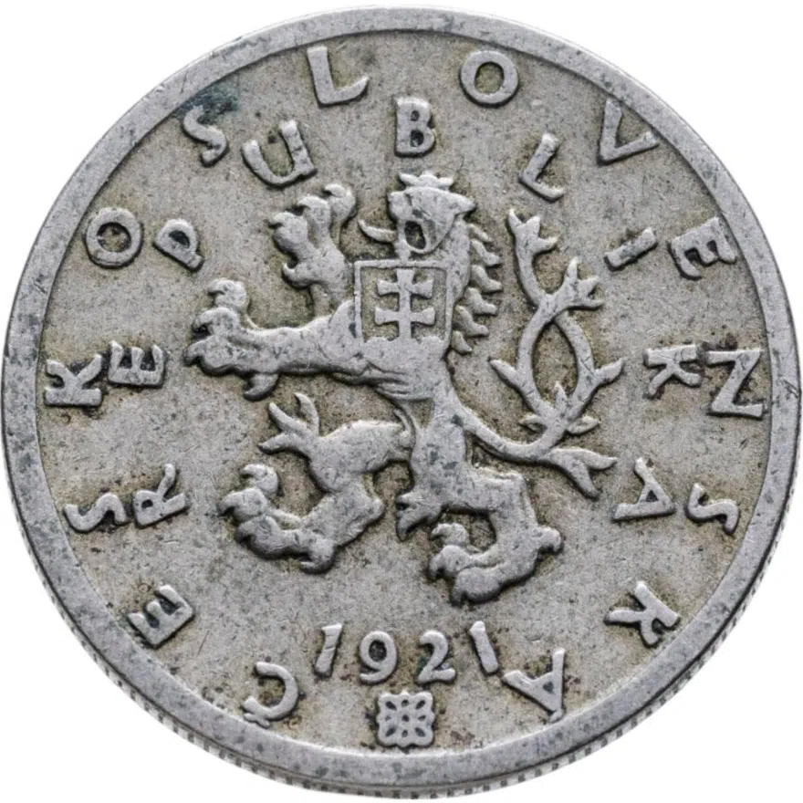 Чехословакия 50 геллеров (haleru) 1921