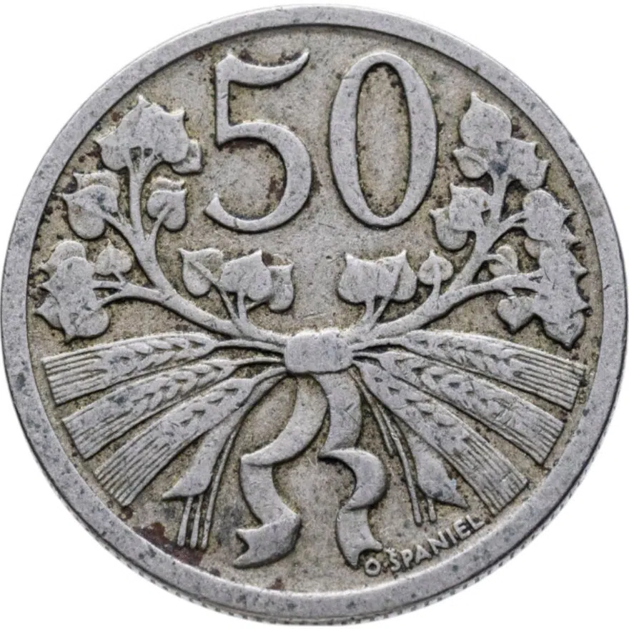 Чехословакия 50 геллеров (haleru) 1921, реверс