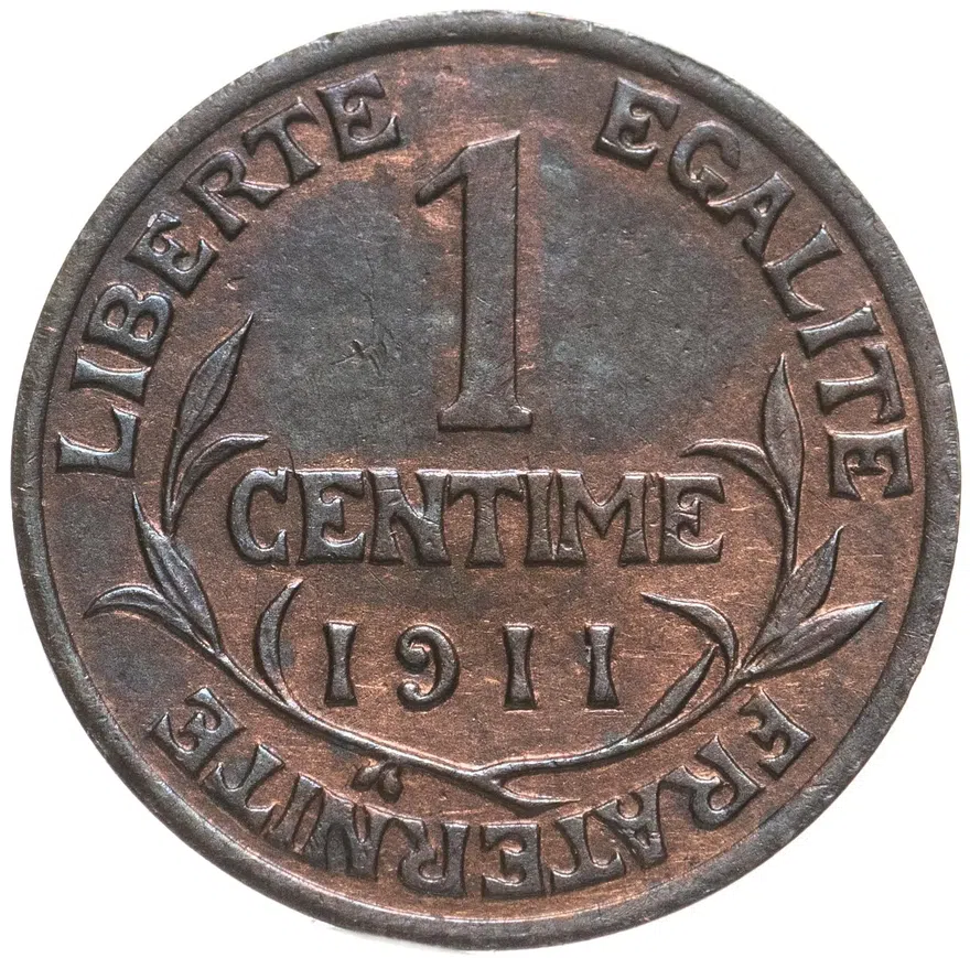 Франция 1 сантим (centime) 1911