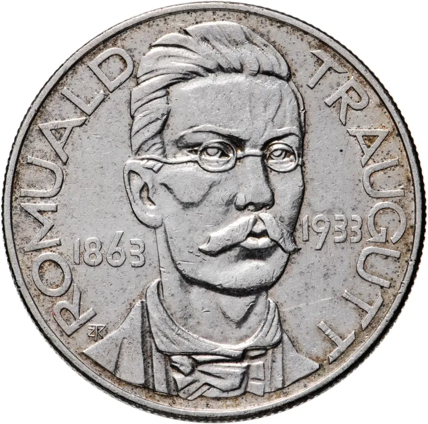 Польша 10 злотых (zlotych) 1933  70 лет восстанию 1863 года. Ромуальд Траугутт
