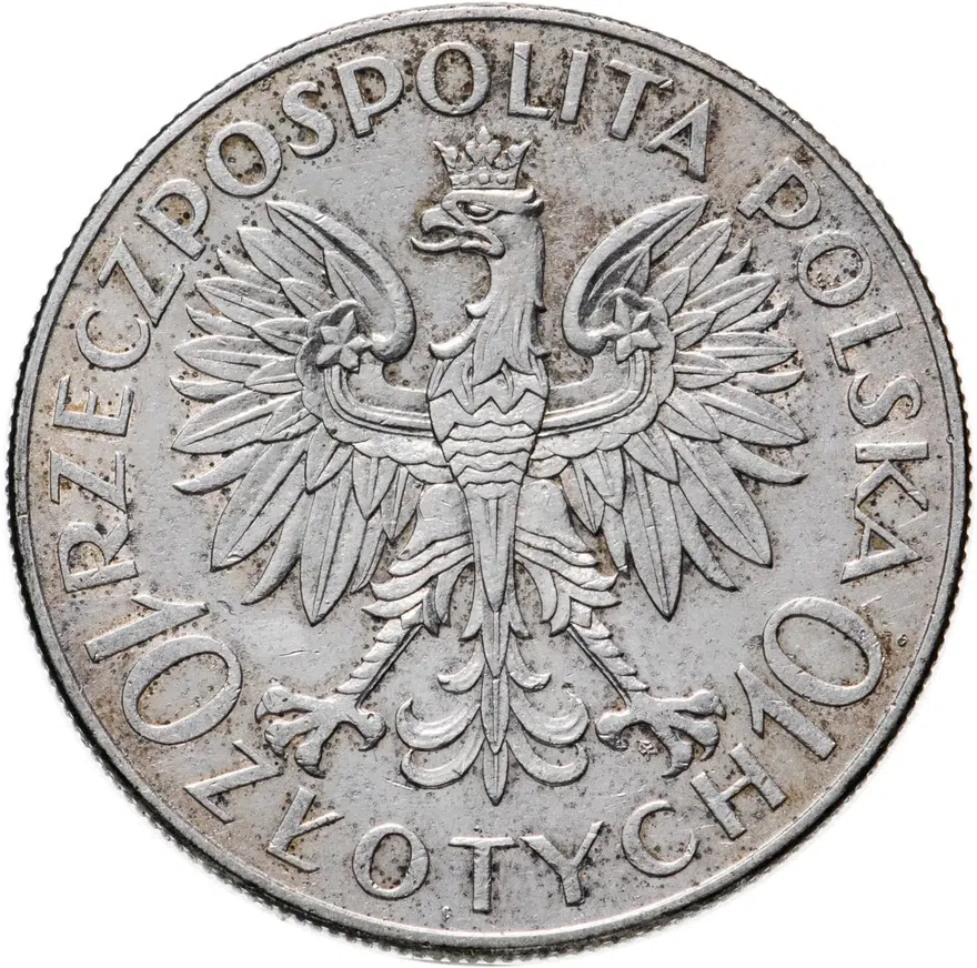 Польша 10 злотых (zlotych) 1933  70 лет восстанию 1863 года. Ромуальд Траугутт, реверс