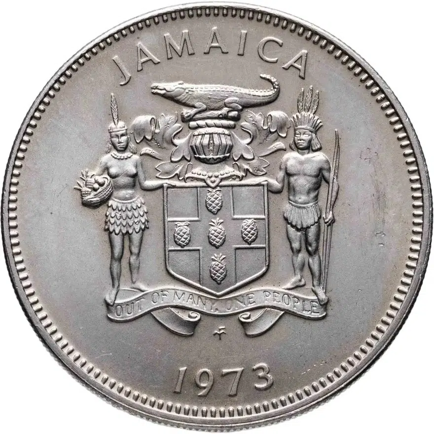 Ямайка 20 центов (cents) 1973, реверс