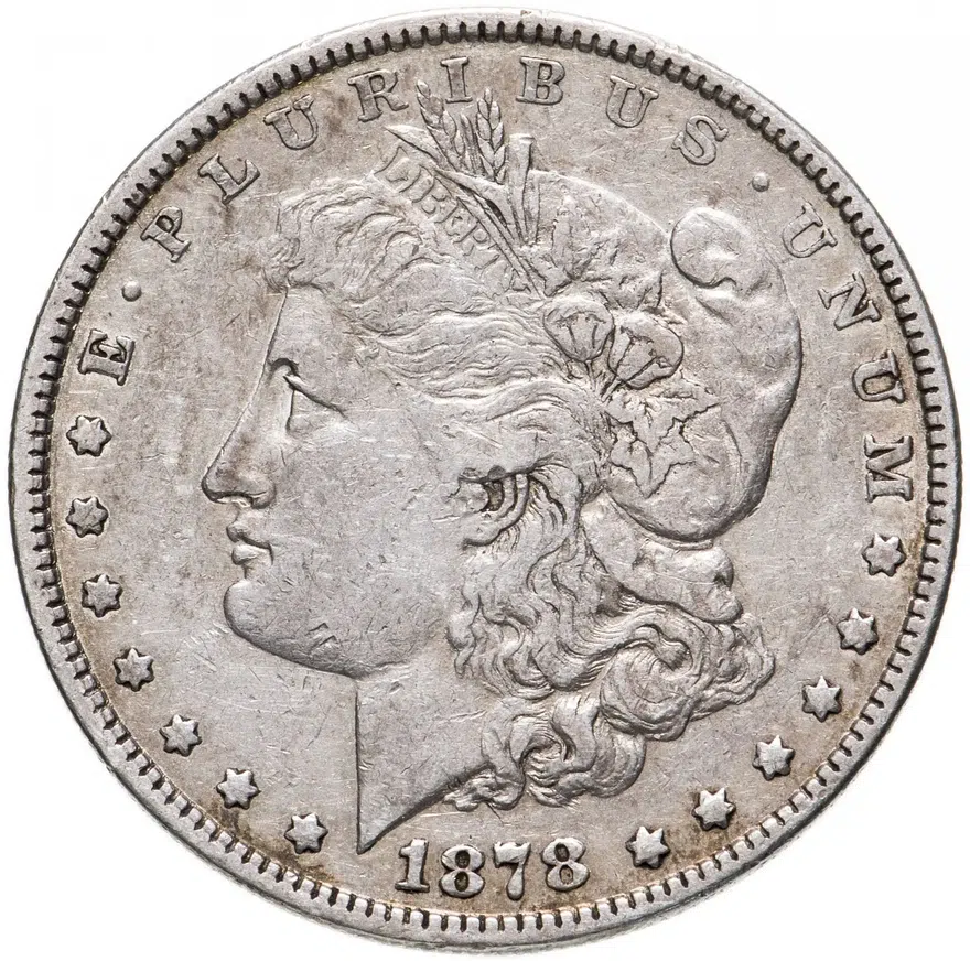 США 1 доллар (dollar) 1878  Доллар Моргана Без отметки монетного двора