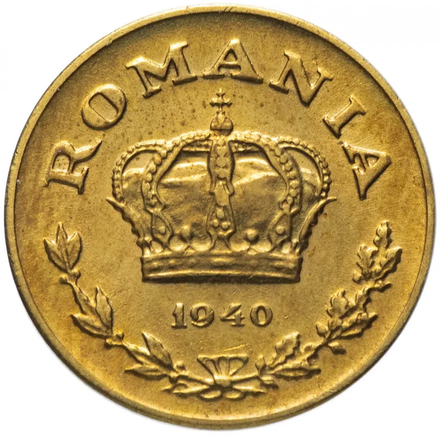 Румыния 1 лей (leu) 1940, реверс