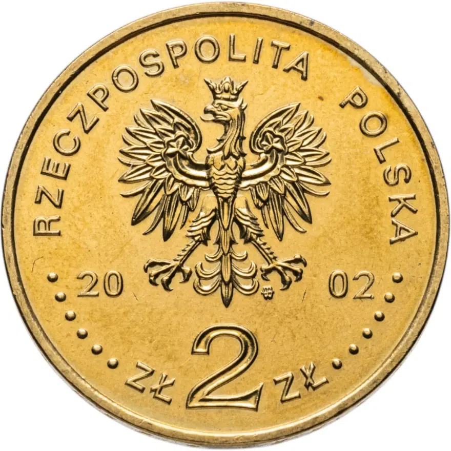 Польша 2 злотых 2002 Польские Короли - Август II Сильный, реверс