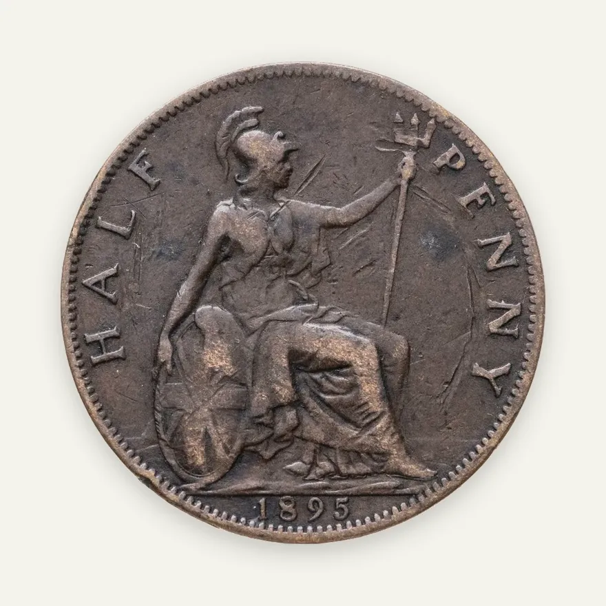 Великобритания 1/2 пенни (penny) 1895, реверс