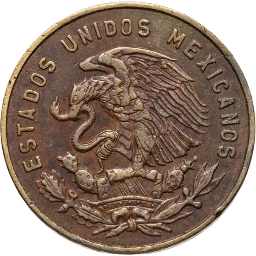 Мексика 5 сентаво (centavos) 1963, реверс