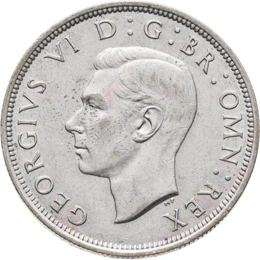 Великобритания 1/2 кроны (crown) 1937, реверс