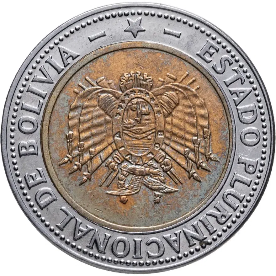 Боливия 5 боливиано (bolivianos) 2012, реверс