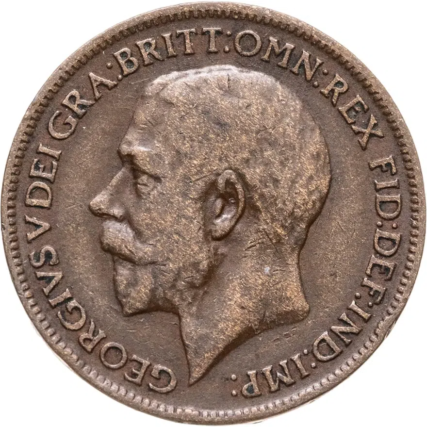 Великобритания 1 фартинг 1920, реверс