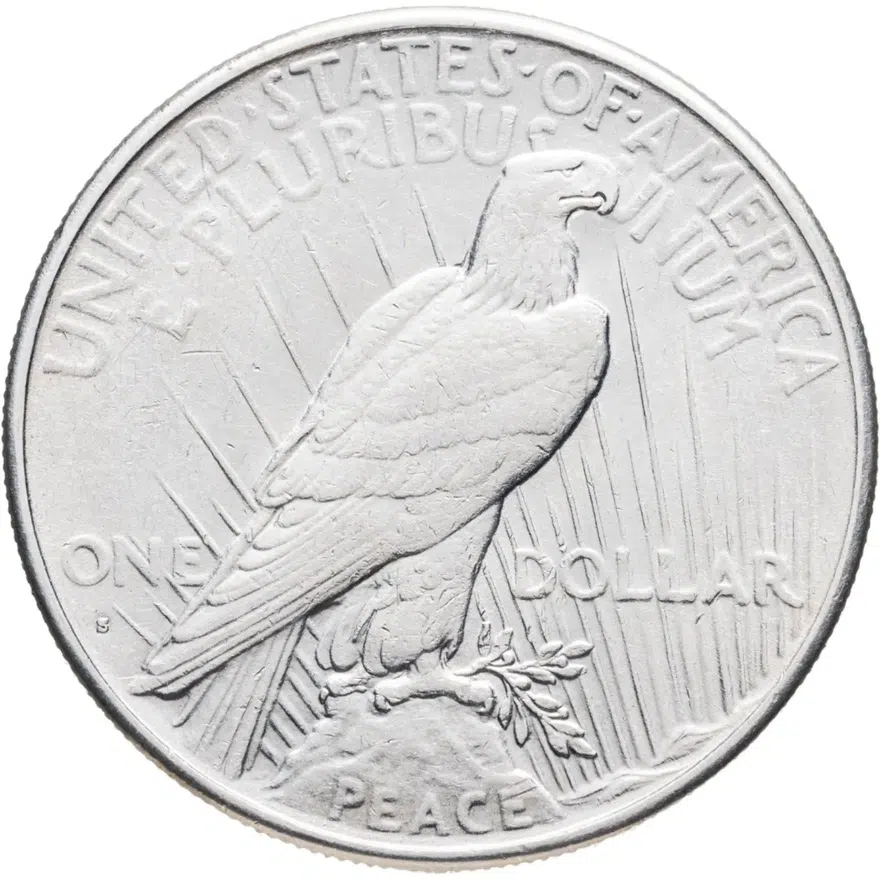 США 1 доллар (dollar) 1926 S Peace Dollar (Мирный доллар) знак монетного двора "S" - Сан-Франциско