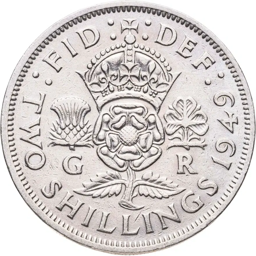 Великобритания 2 шиллинга (флорин, shillings) 1949