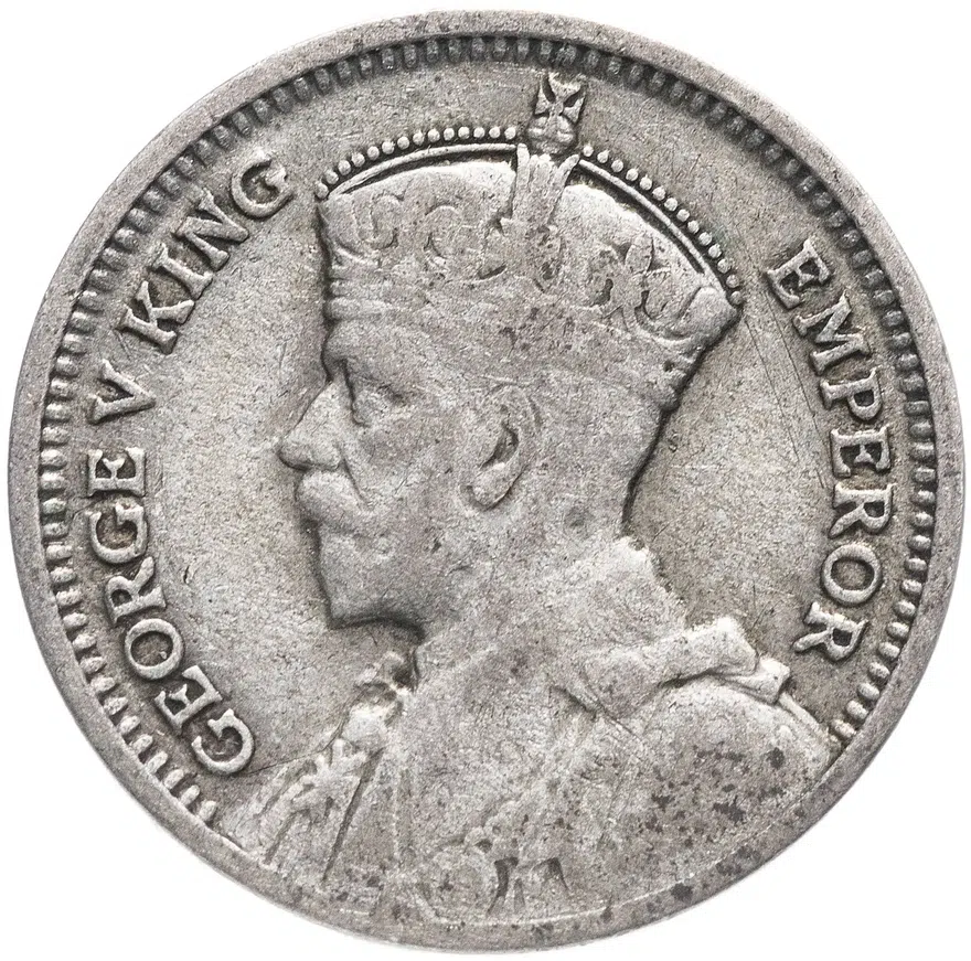 Новая Зеландия 3 пенса 1933-1936, аверс