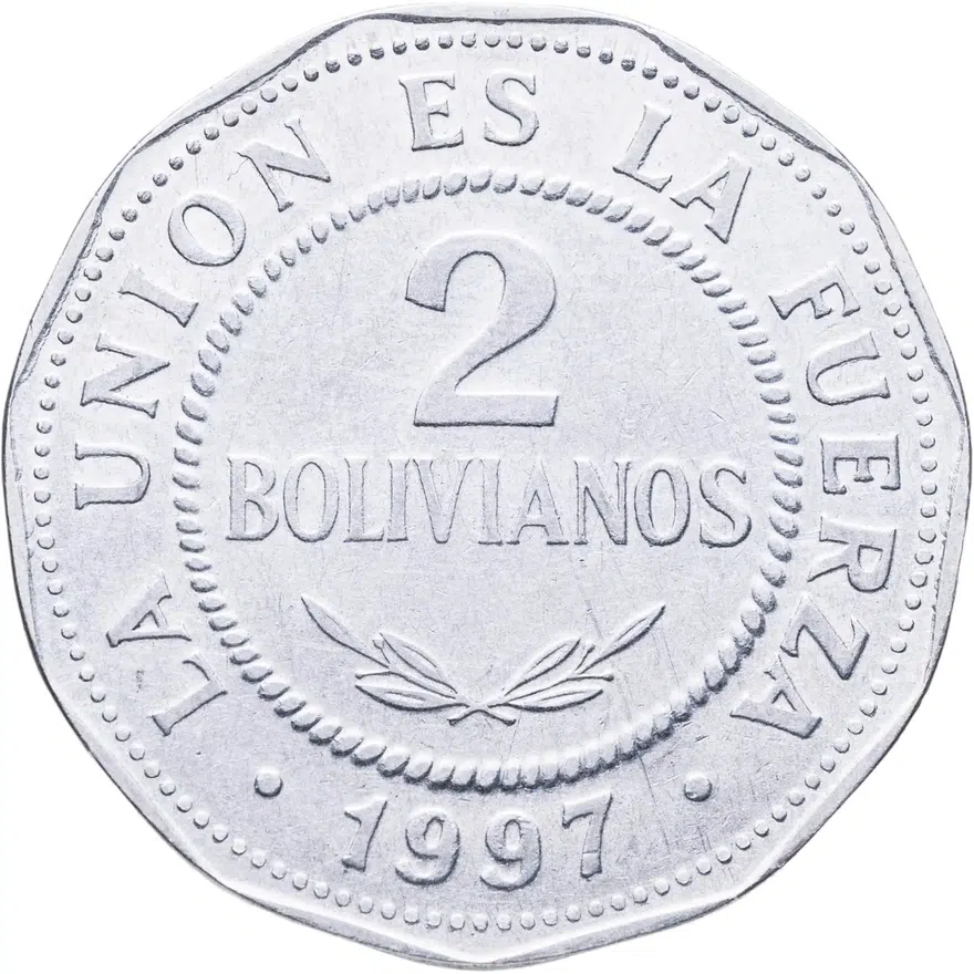 Боливия 2 боливиано (bolivianos) 1997