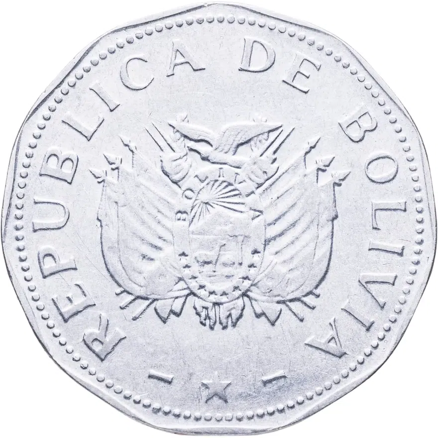 Боливия 2 боливиано (bolivianos) 1997, реверс