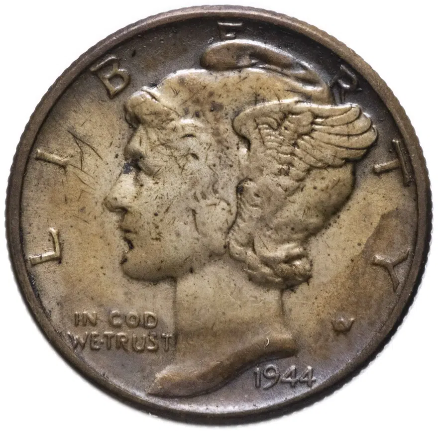 США 10 центов (one dime) 1944, аверс