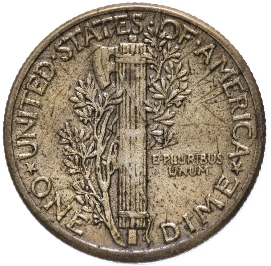 США 10 центов (one dime) 1944, реверс