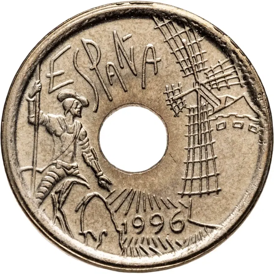 Испания 25 песет (pesetas, ptas) 1996 "Кастилия - Ла-Манча"
