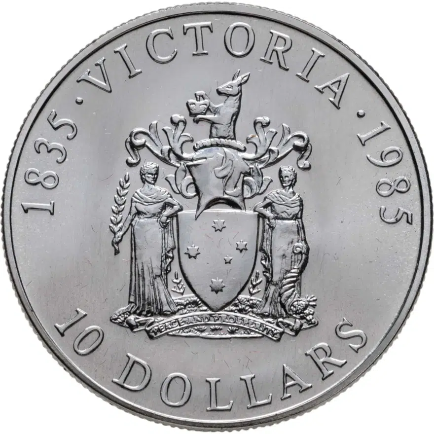 Австралия 10 долларов (dollars) 1985  150 лет Австралии - штат Виктория